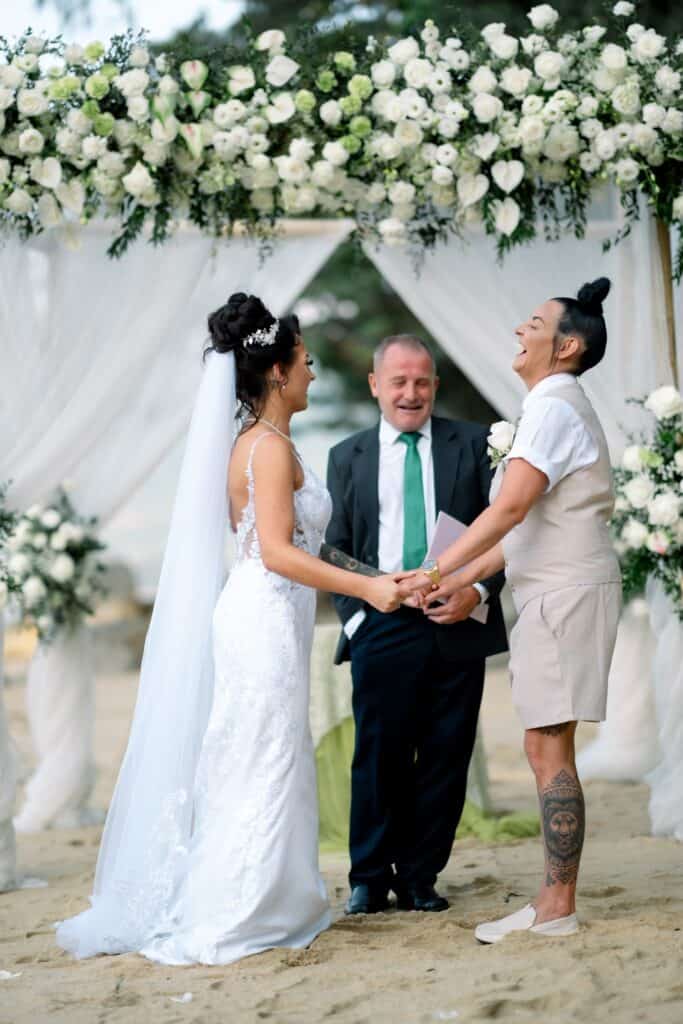 Personalized beach wedding ceremony in Phuket